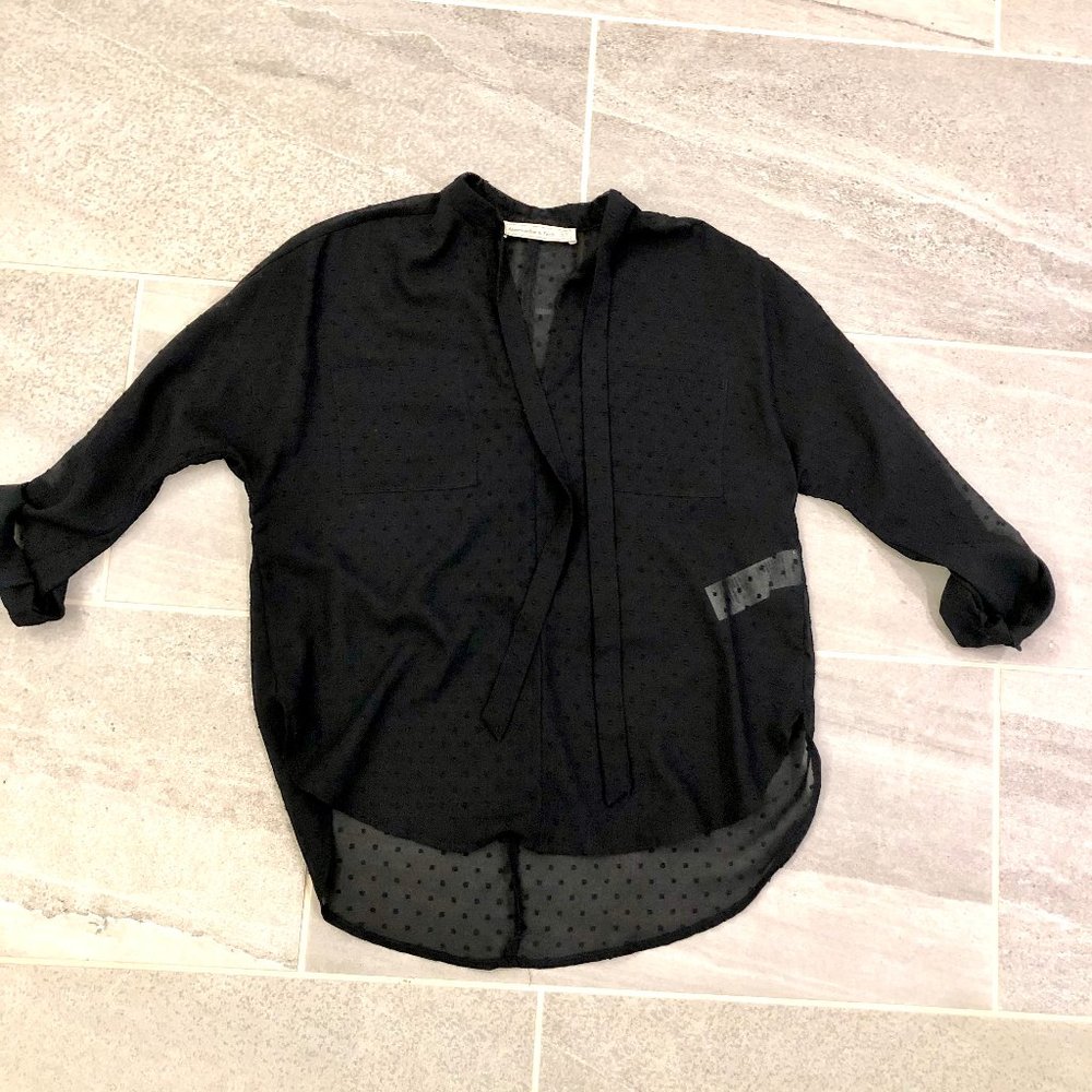 Abercrombie Navy Sheer Blouse